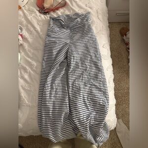 edikted Blue and White Striped fold over pants